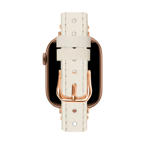 Bandz Correa cuero 'T-belt' Apple Watch (beige)