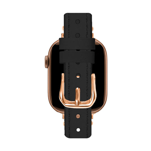 Bandz Correa cuero 'T-belt' Apple Watch (negro)