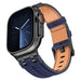 Correa cuero denim Apple Watch (azul/negro)