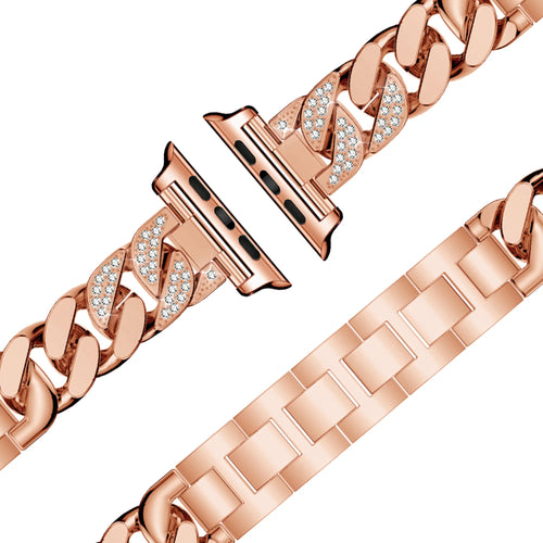 Bandz Correa chain diamond Apple Watch (oro rosado)