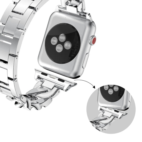 Bandz Correa chain diamond Apple Watch (plata)
