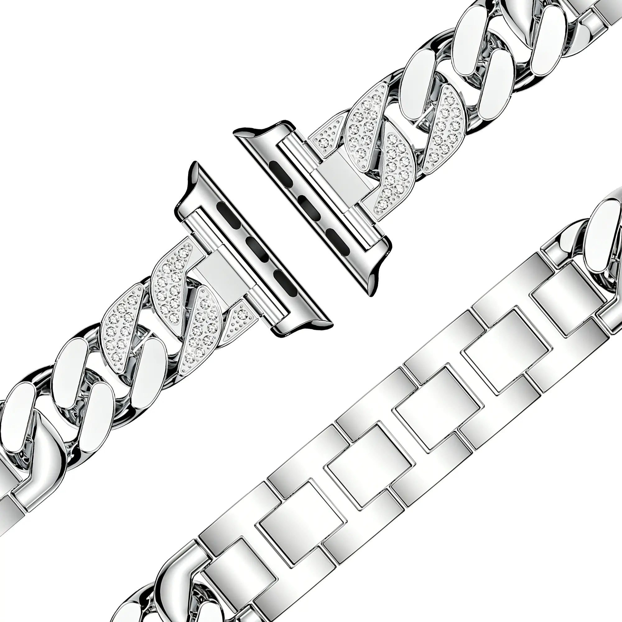 Bandz Correa chain diamond Apple Watch (plata)