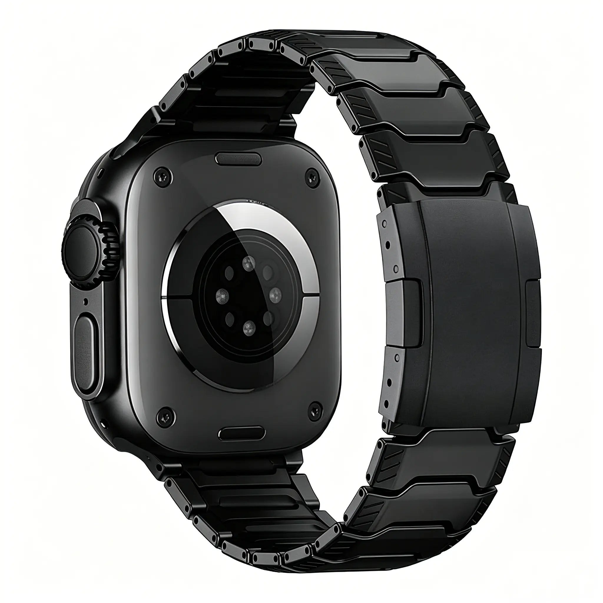 Apple Watch Mecha Titanium Hybrid Strap (Black)