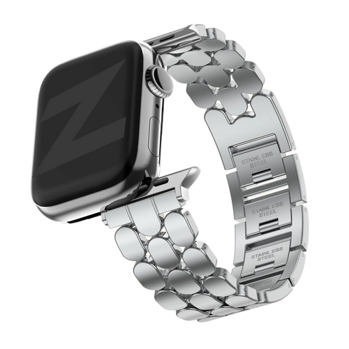 Bandz Correa acero 'Oval' Apple Watch (plata)