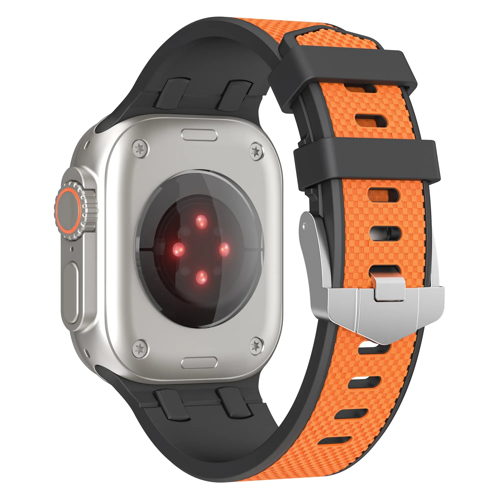Correa deportiva grain Apple Watch (negro/naranja)