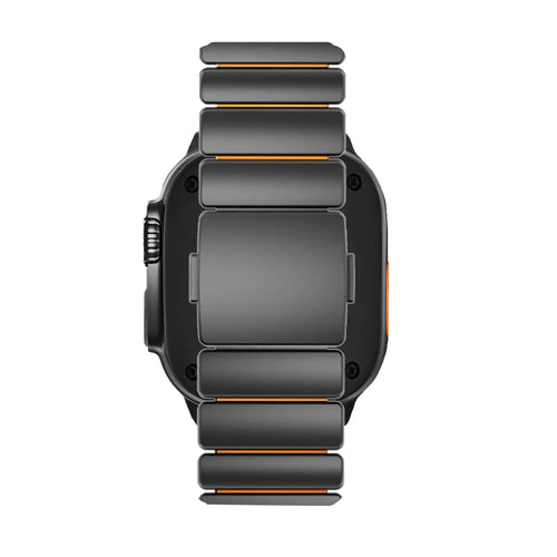 Bandz Correa titanio 'Hybrid' Apple Watch (negro/naranja)