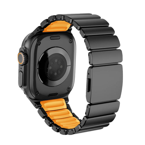 Bandz Correa titanio 'Hybrid' Apple Watch (negro/naranja)