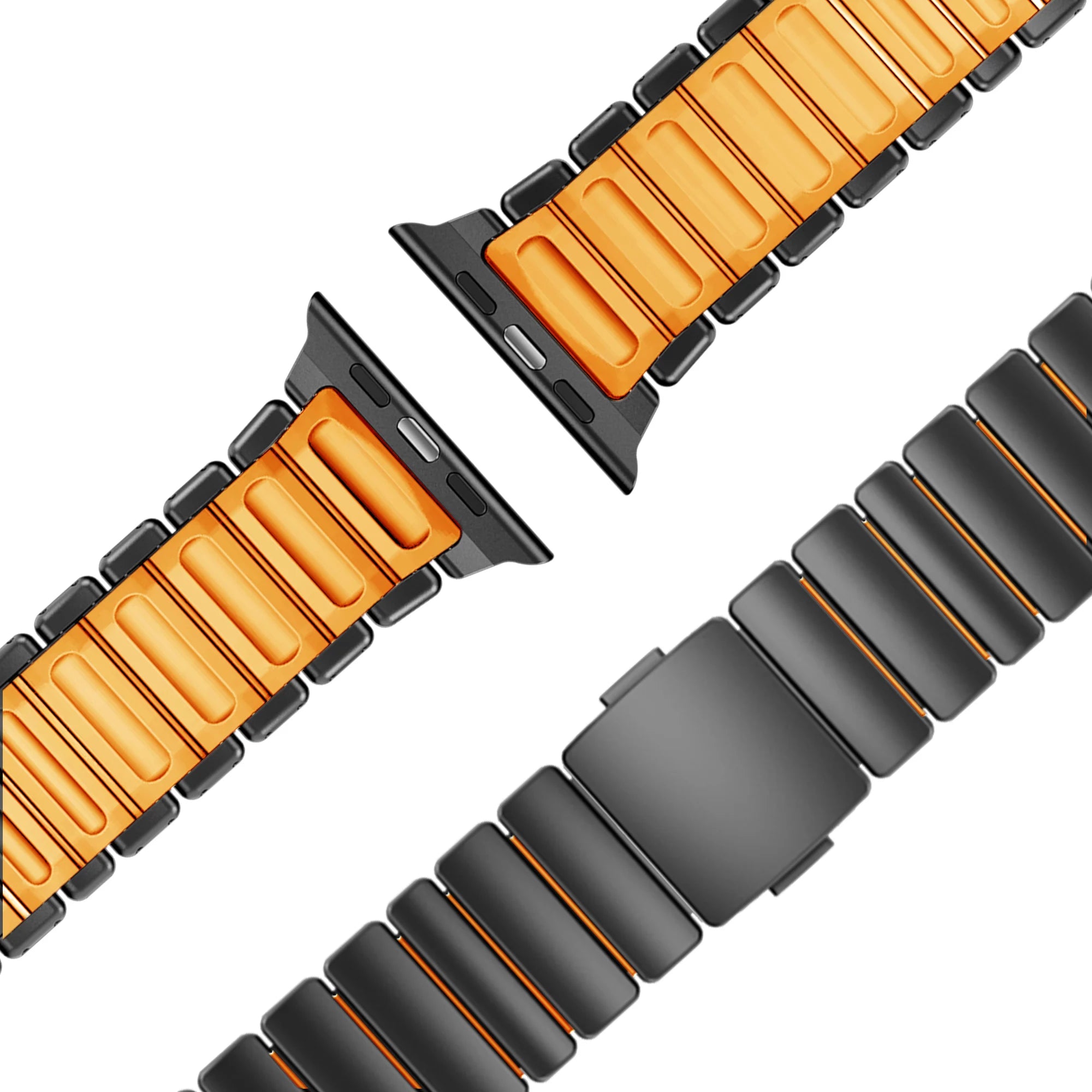 Bandz Correa titanio 'Hybrid' Apple Watch (negro/naranja)