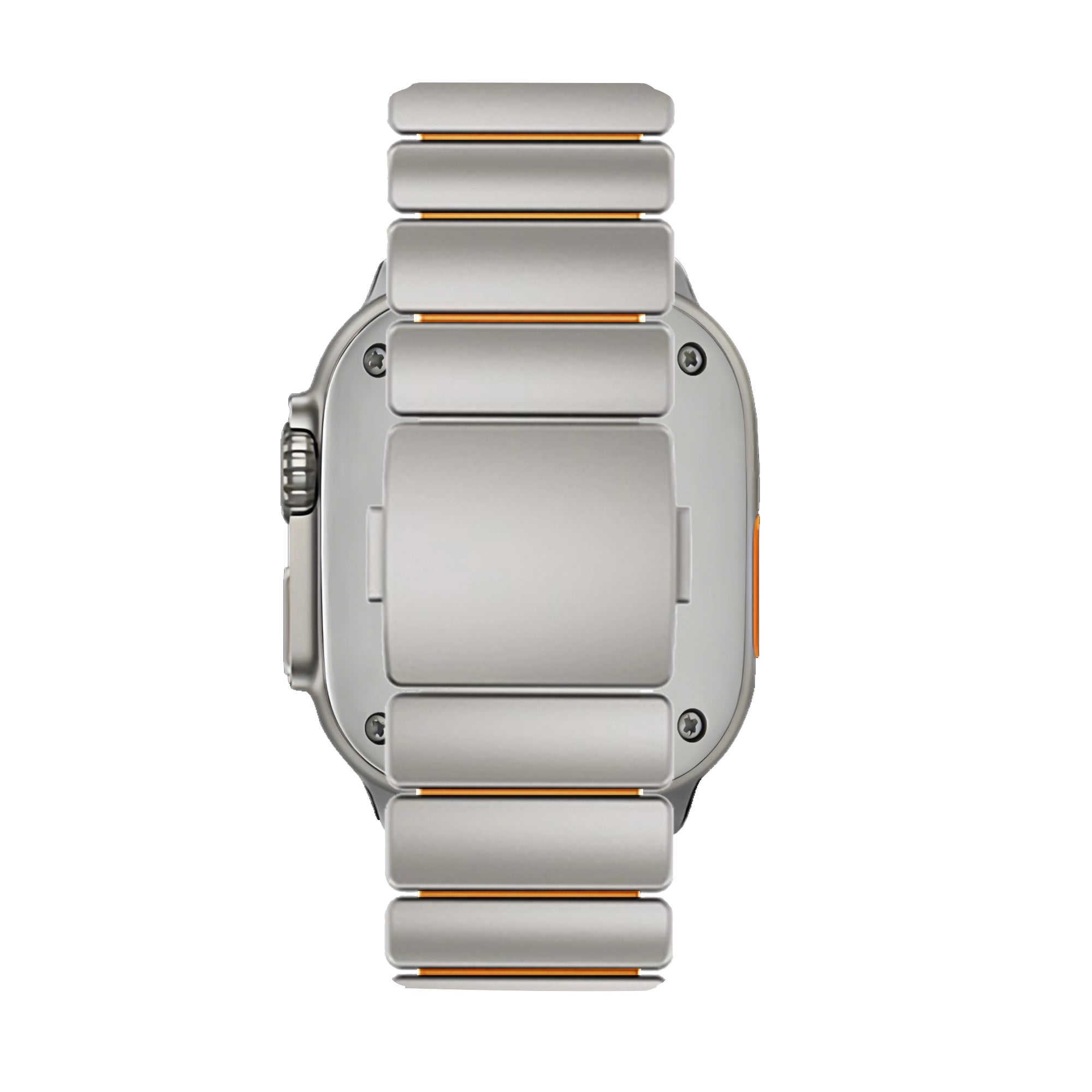 Bandz Apple Watch Titanium Strap 'Hybrid' (Titanium/Orange)