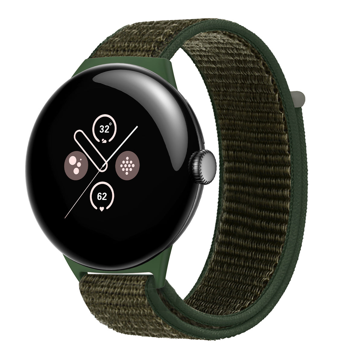 Google Pixel Watch 4 - 45mm Nylon Strap (Army Green)
