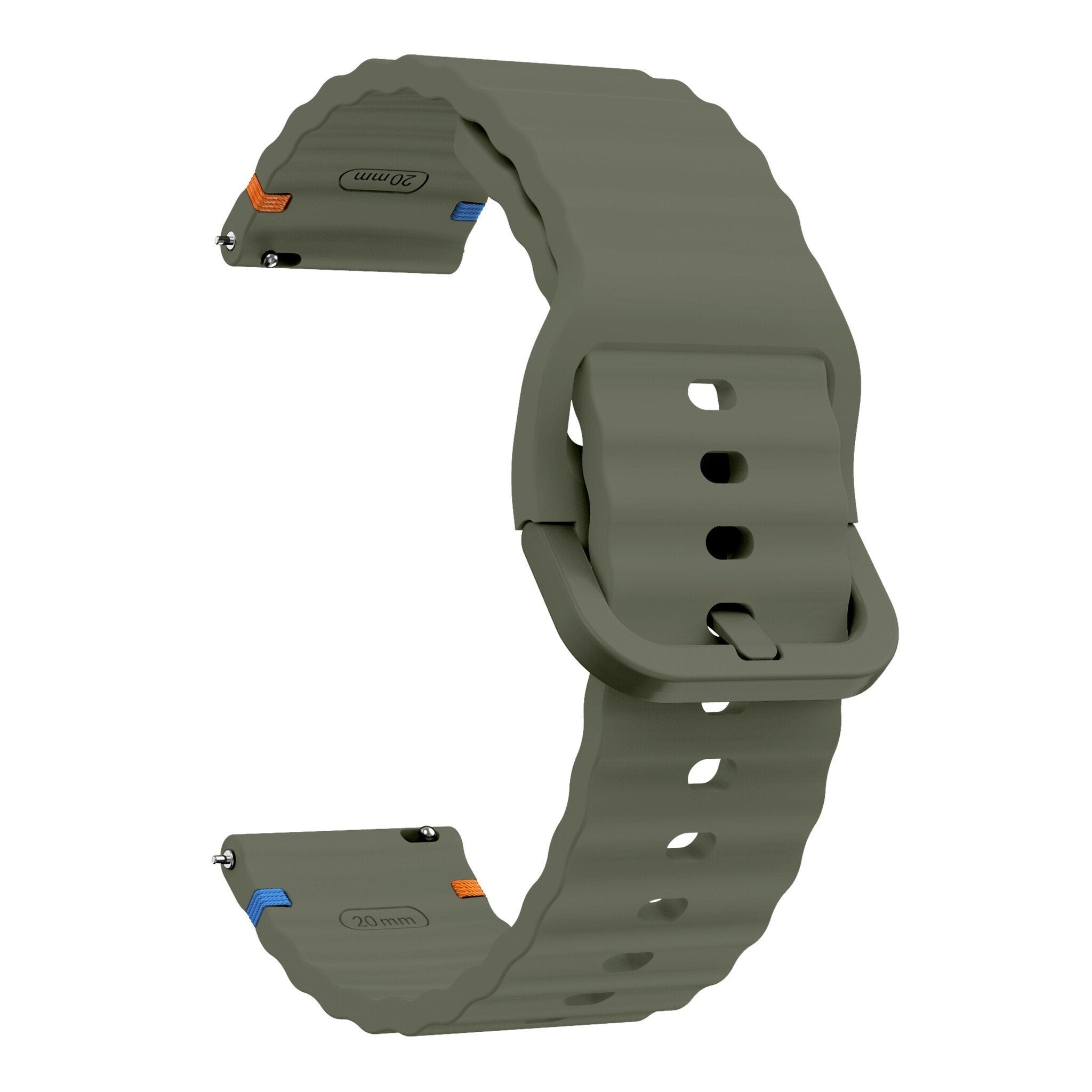 Amazfit Balance 2 Wave Silicone Strap (Army Green)