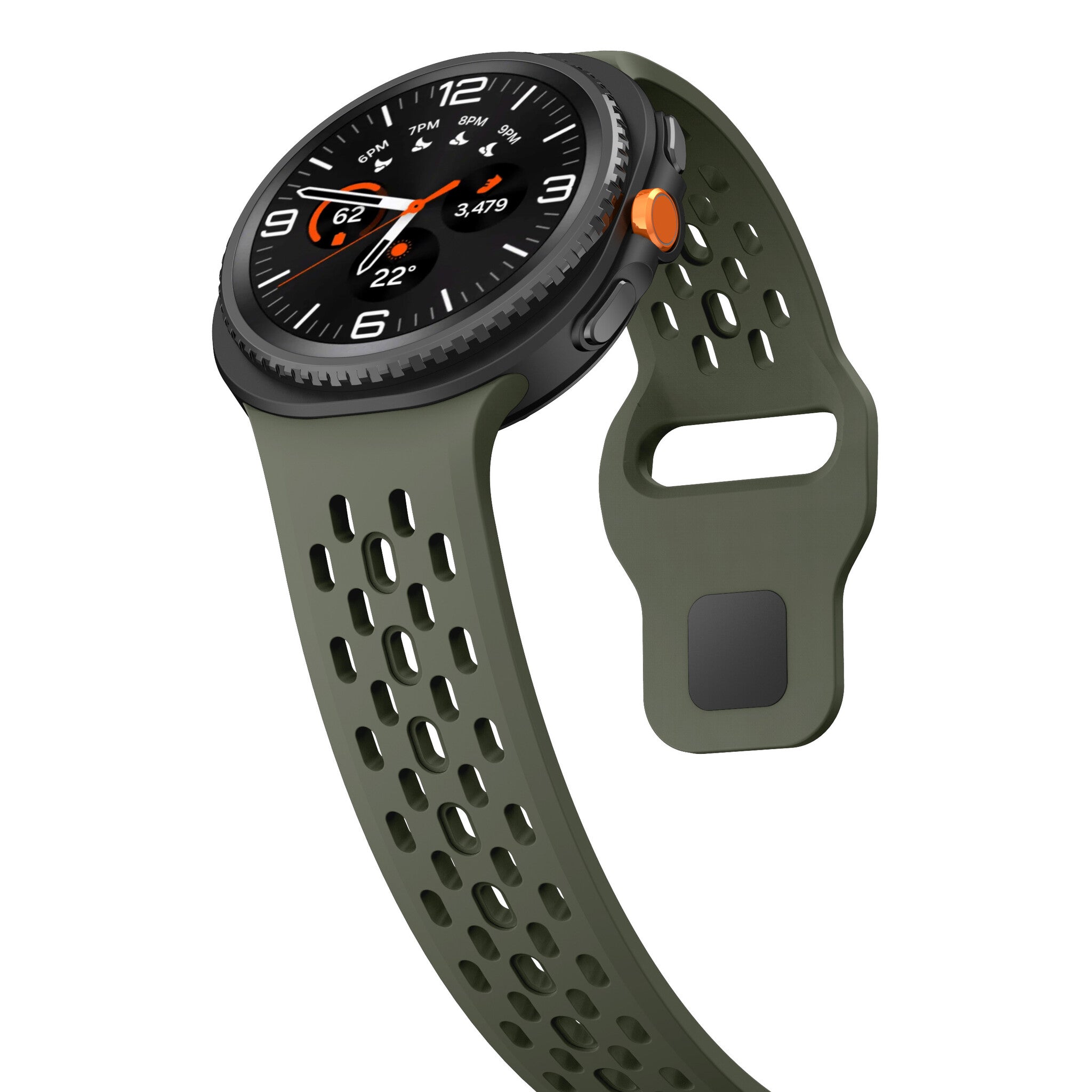 Correa silicona Air Samsung Galaxy Watch 8 - 44mm (verde militar)