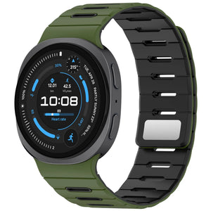 Correa silicona magnética Samsung Galaxy Watch 9 - 40mm (verde militar/negro)