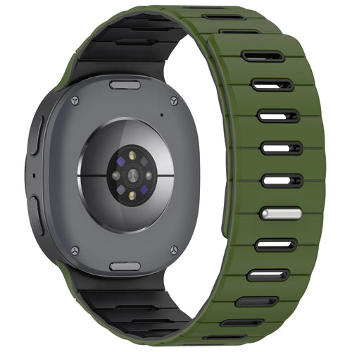 Correa silicona magnética Samsung Galaxy Watch 9 - 40mm (verde militar/negro)