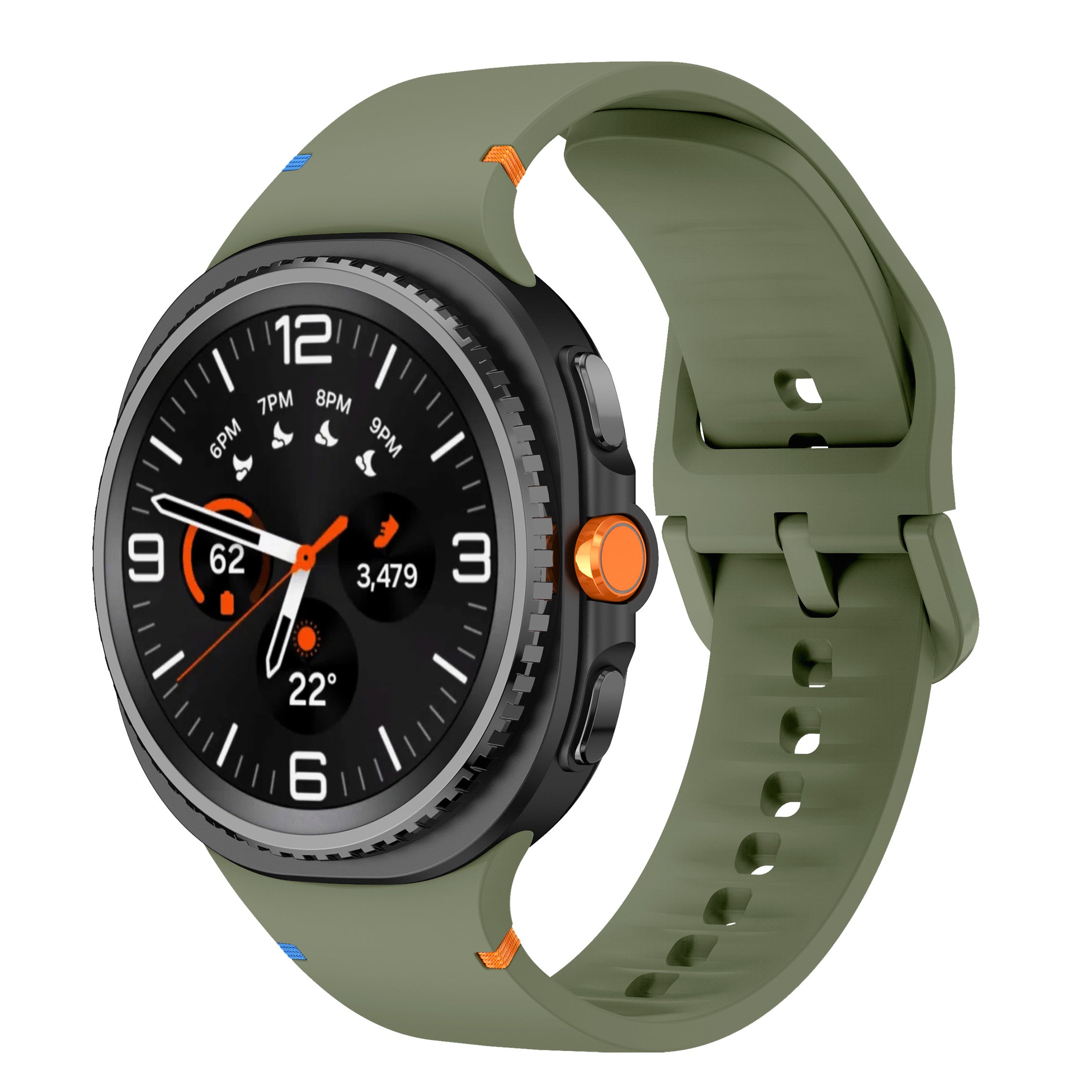 Correa silicona Samsung Galaxy Watch 8 Classic (verde militar)