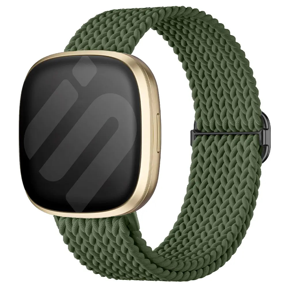Fitbit Versa 3 Adjustable Woven Strap (Army Green)