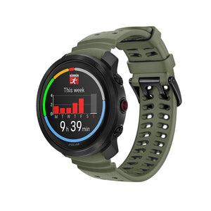 Polar Vantage M3 Silicone Grain Strap (Army Green)