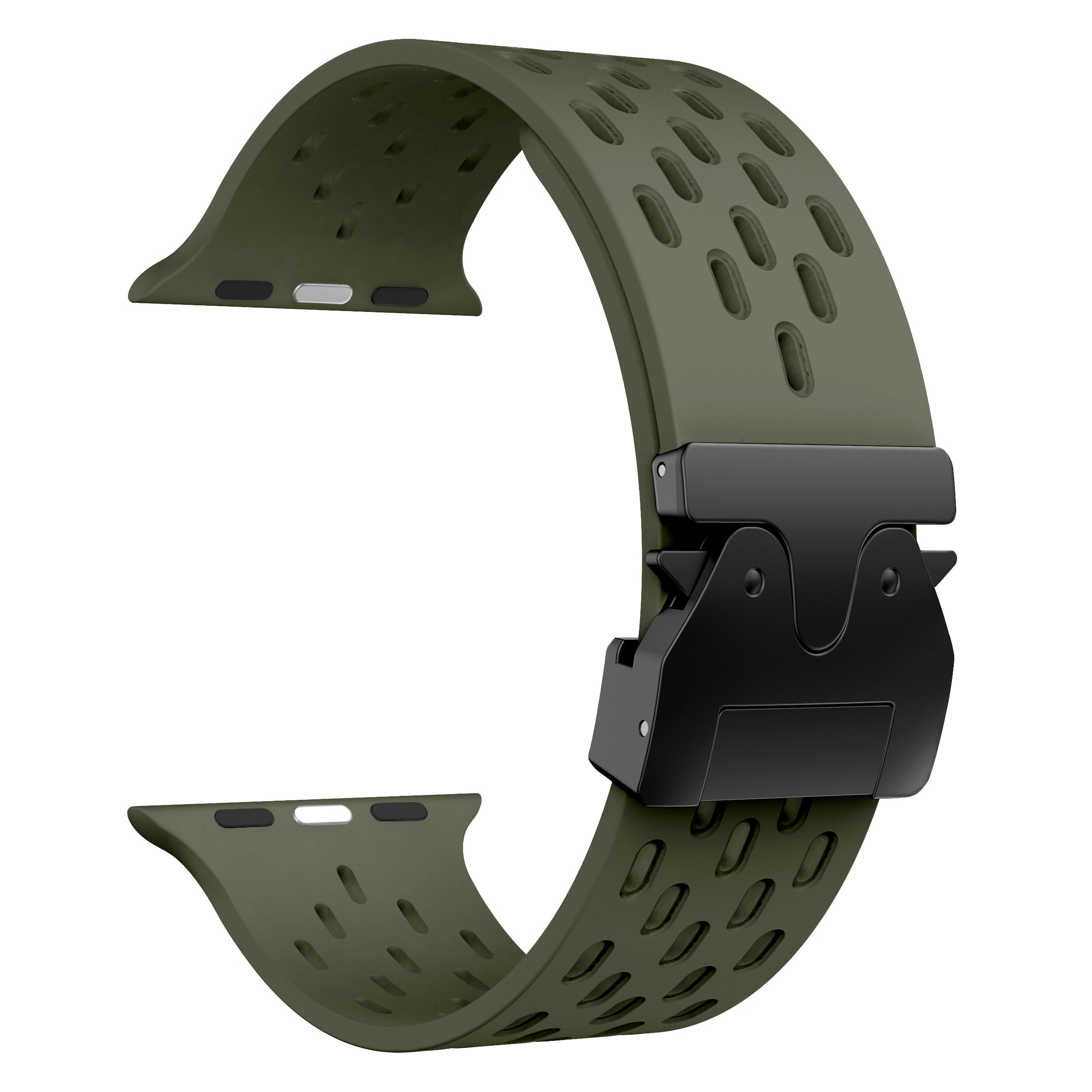 Correa silicona air con P-buckle Apple Watch (verde militar)