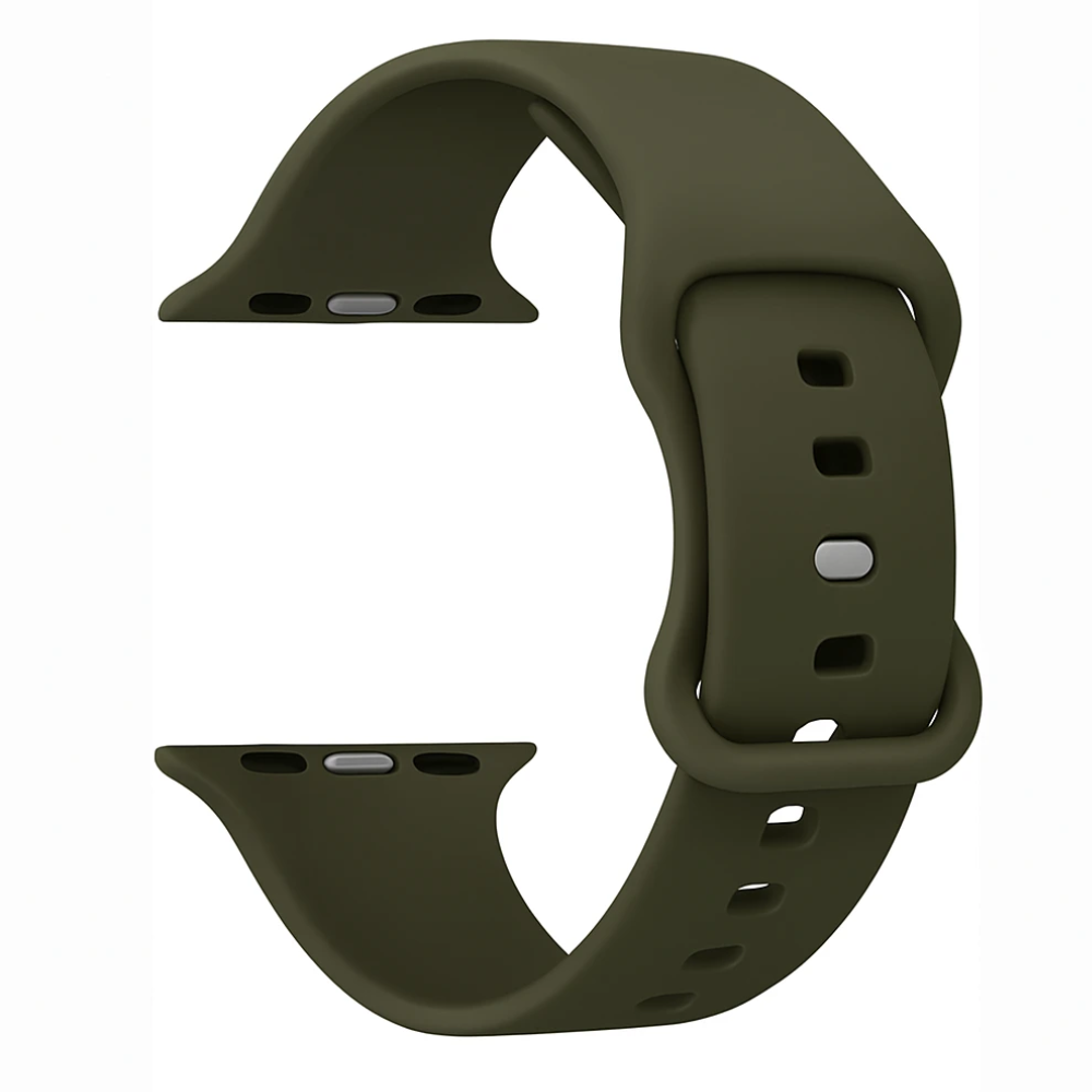 Correa Apple Watch silicona (verde ejercito)
