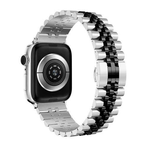 Correa acero Jubilee Apple Watch (plateado/negro)