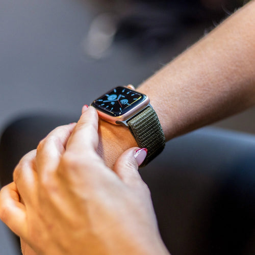Correa nylon Apple Watch (verde oscuro)