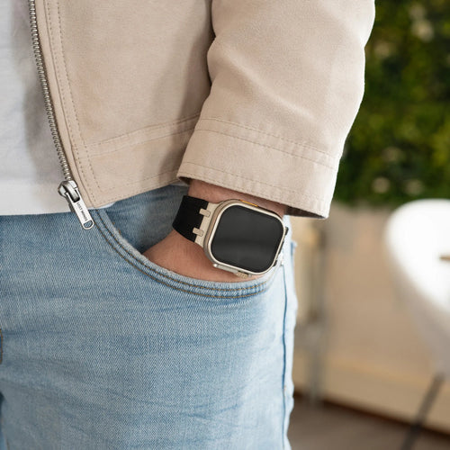 Luxury Liquid Silicone Strap, without a watch, 3/4 front view