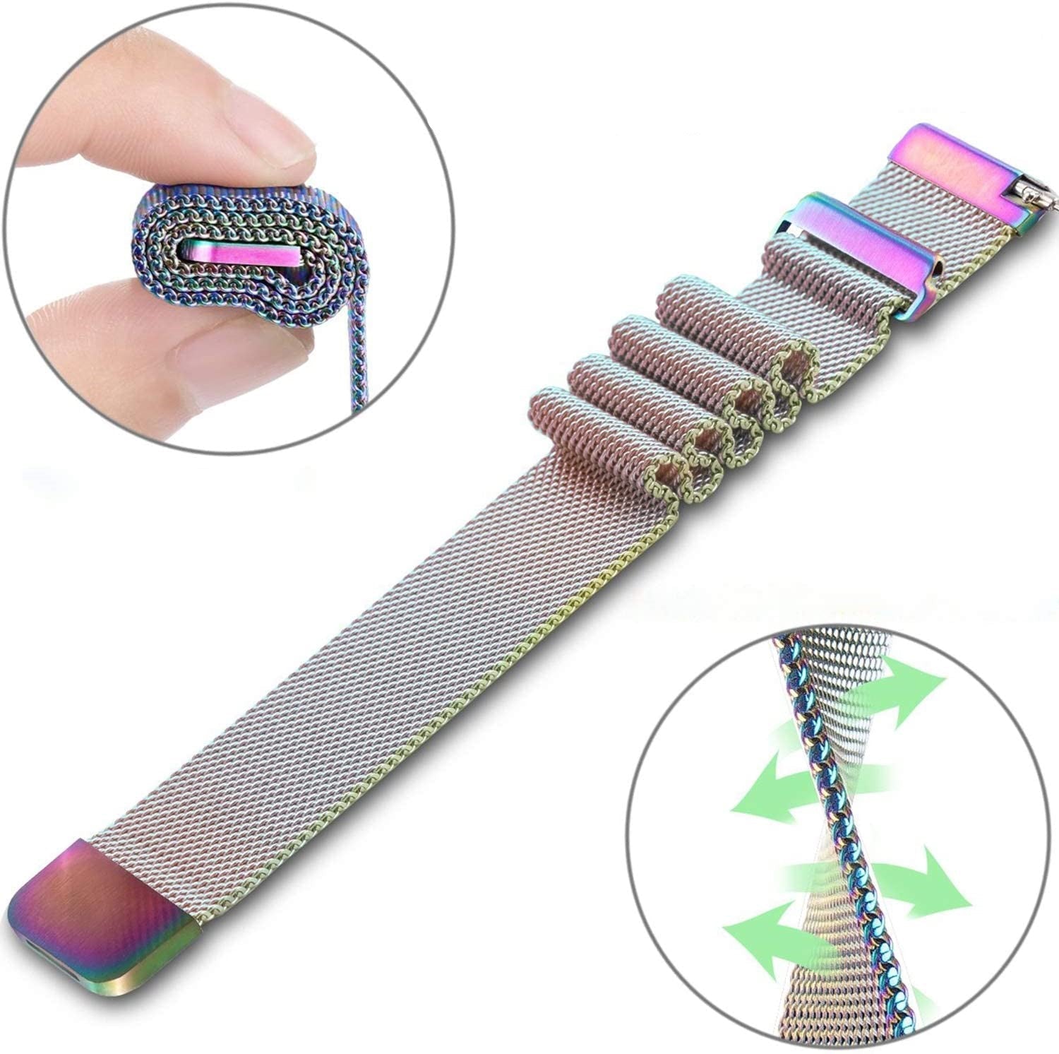 Garmin Forerunner 255 Milanese Strap (Pearlescent)