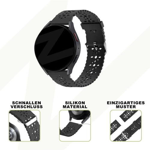 Bandz Coros Apex 2 Patterned Silicone Strap (Black)