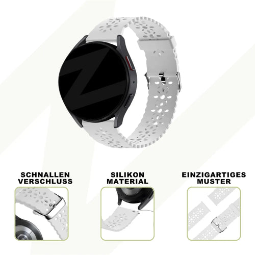 Bandz Coros Apex 2 Patterned Silicone Strap (White)