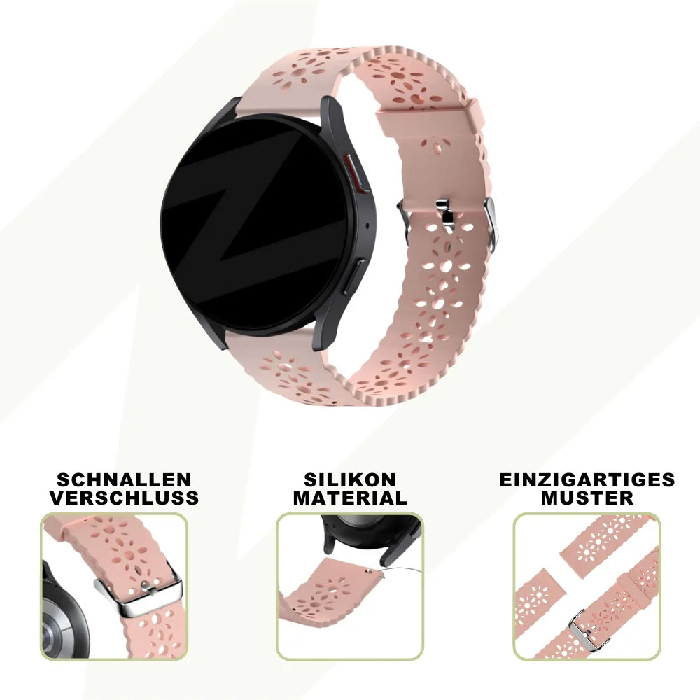 Bandz Coros Apex 42mm Patterned Silicone Strap (Pink)