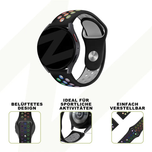 Bandz Correa deportiva 'Deluxe' Coros Pace 2 (negro/arcoiris)