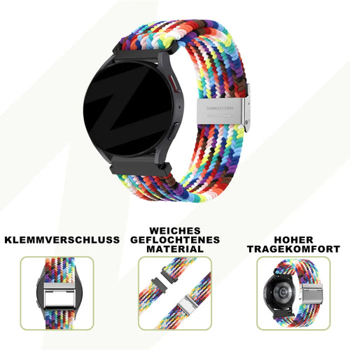 Bandz Coros Apex 42mm Woven Nylon Strap (Rainbow)