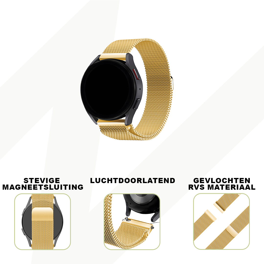 Bandz Garmin Vivoactive 3 Milanese Loop Strap (Gold)