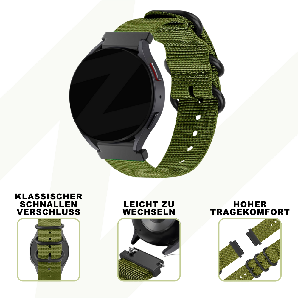 Bandz Suunto 9 Peak Pro Nylon Strap with Buckle (Green)
