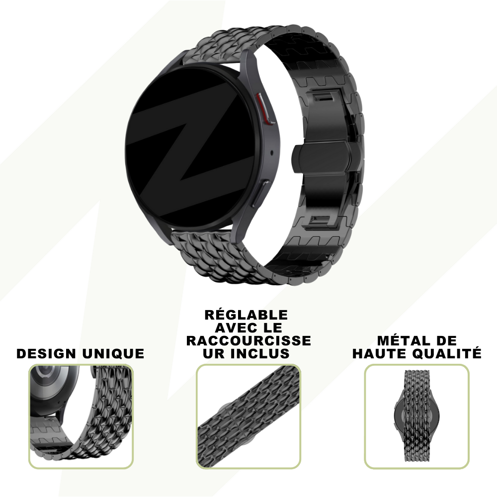 Bandz Oppo Watch X2 Steel Strap 'Dragon' (Black)