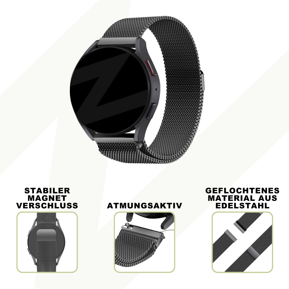 Bandz Correa milanesa Loop Suunto 9 Peak Pro (negro)
