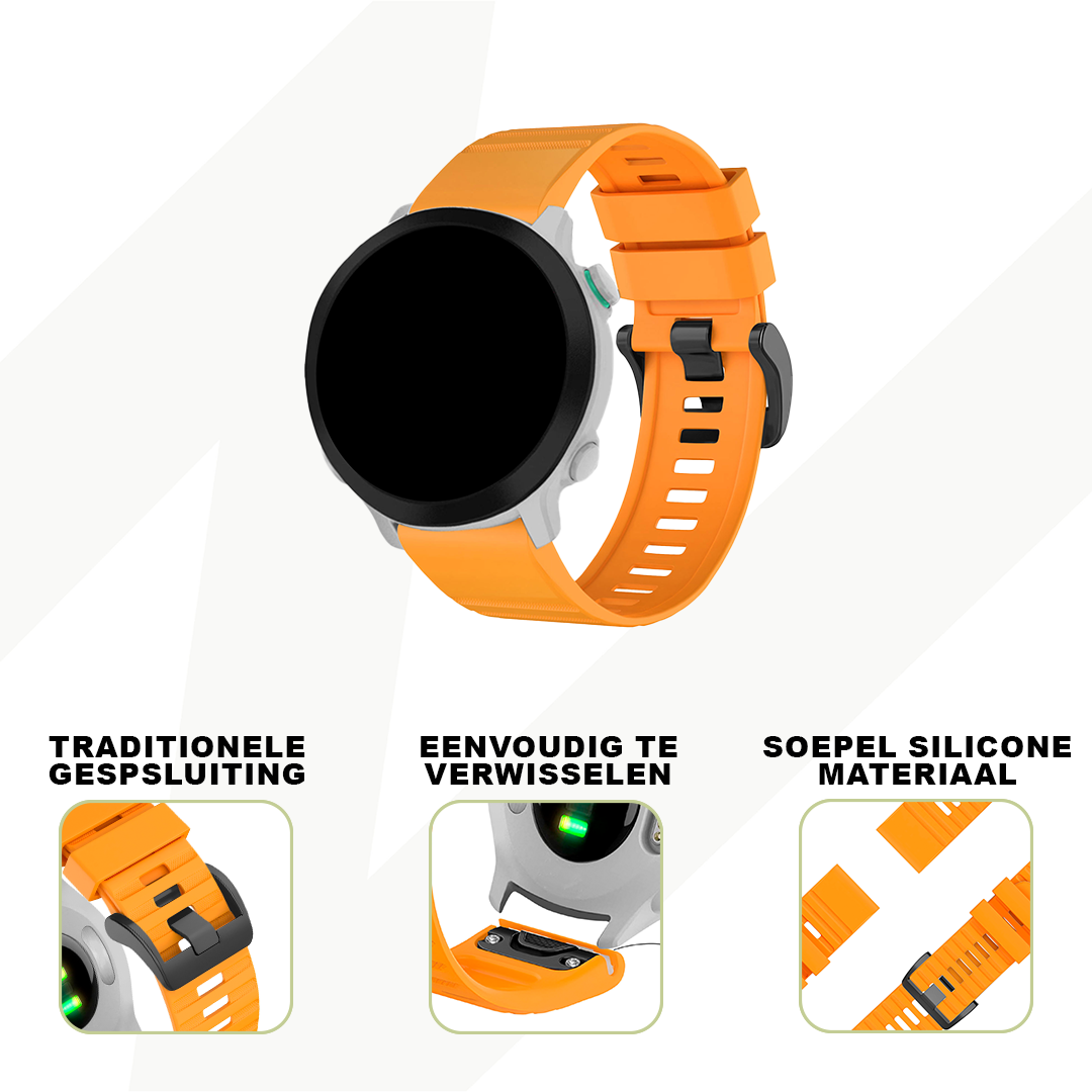 Bandz Correa silicona con hebilla Garmin Forerunner 935 (naranja)