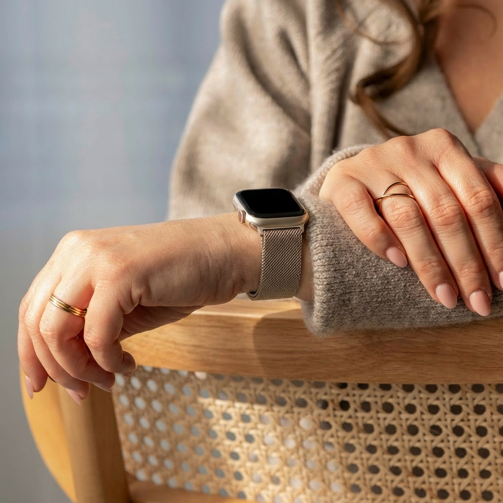 Correa milanesa Apple Watch (blanco estrella)
