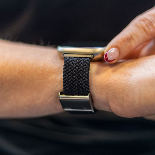 Correa trenzada ajustable Fitbit Sense (negro)