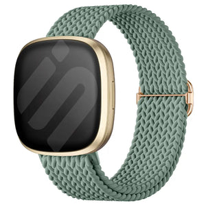 Fitbit Versa 4 Adjustable Woven Strap (Green)