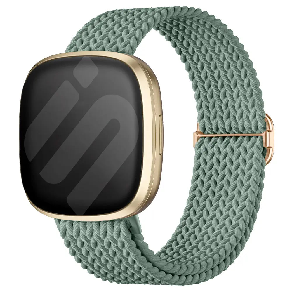 Fitbit Versa 4 Adjustable Woven Strap (Green)