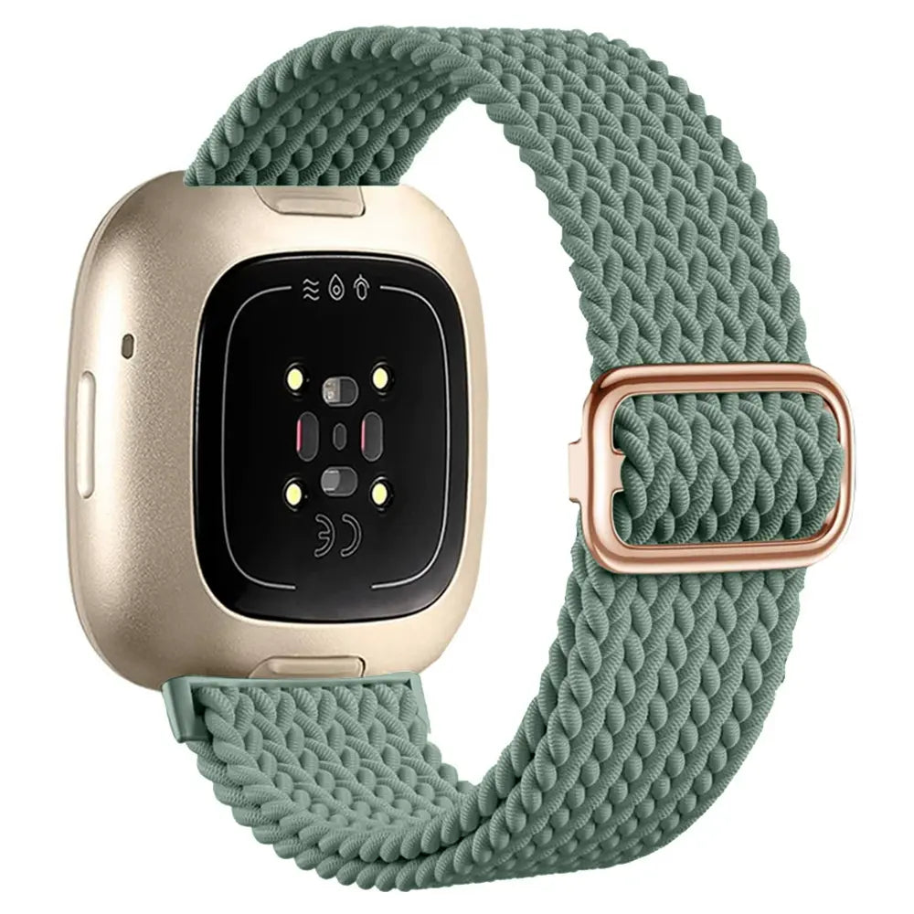 Fitbit Versa 4 Adjustable Woven Strap (Green)