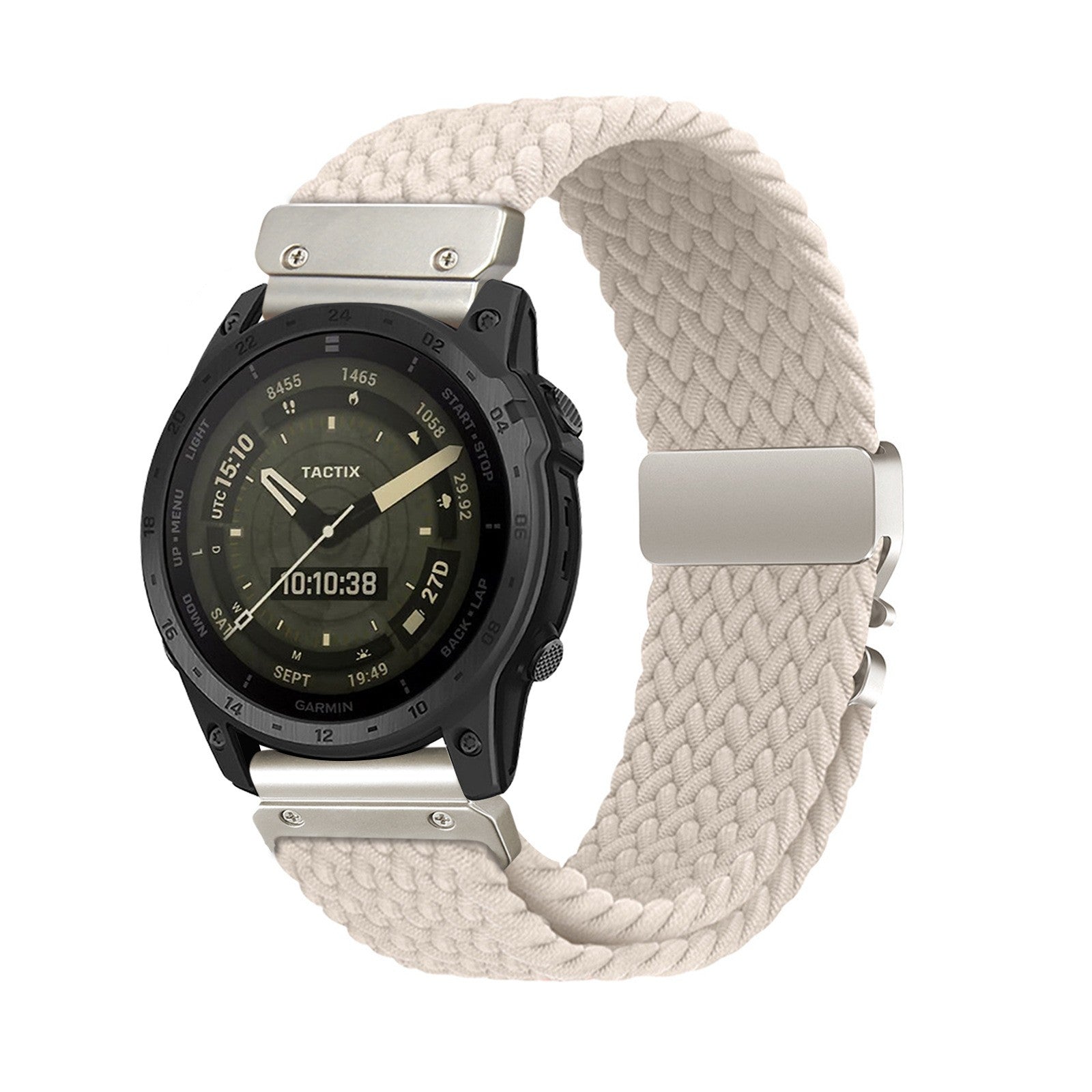 Correa trenzada con hebilla-P Garmin Fenix 7s (beige)