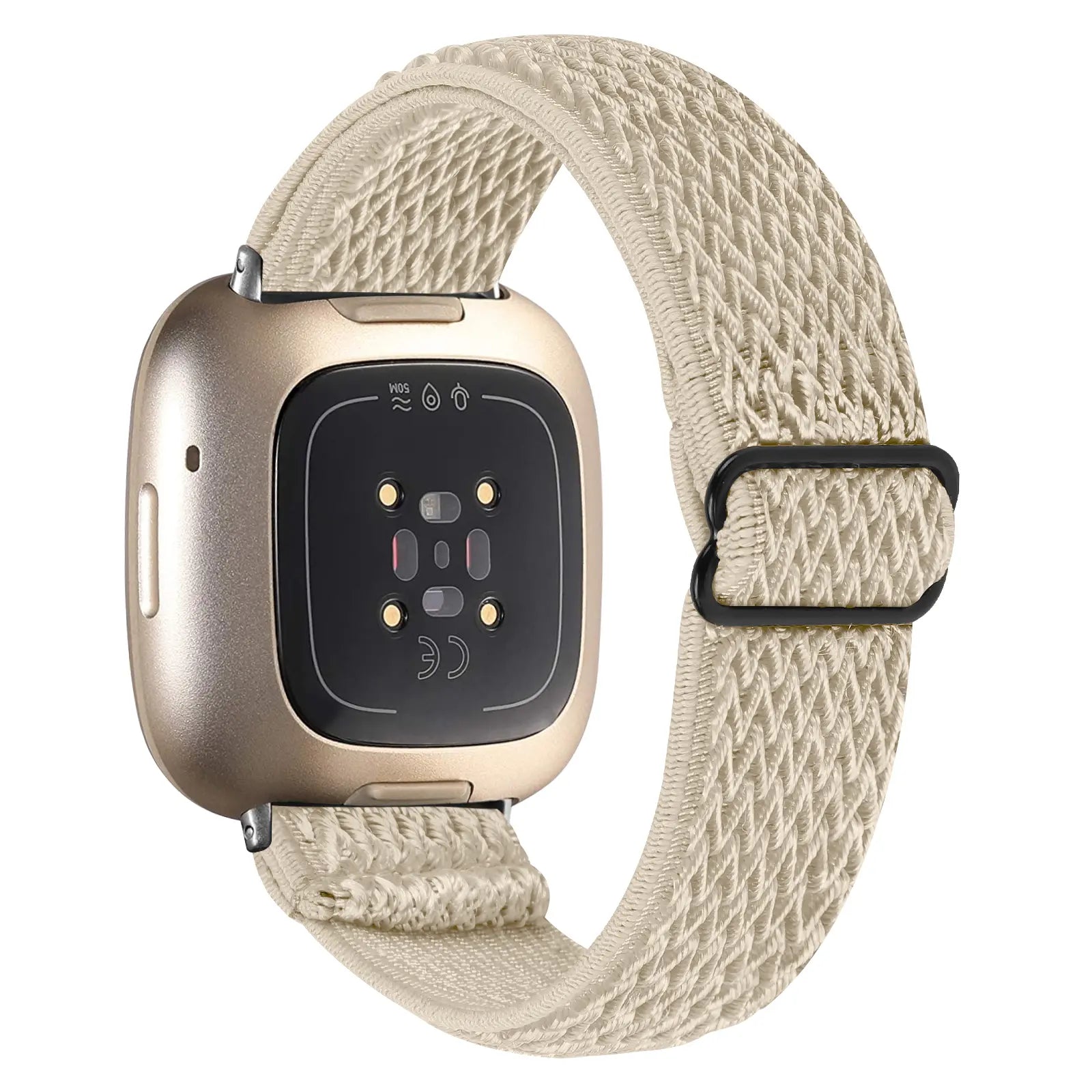 Fitbit Versa 4 Elastic Strap (Beige)