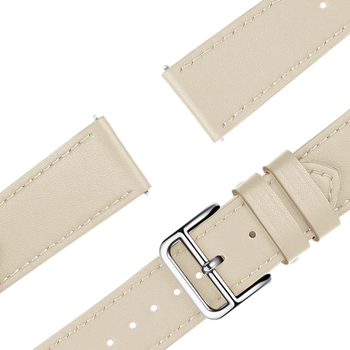 Bandz Correa cuero 'Deluxe' Garmin 18mm (beige)