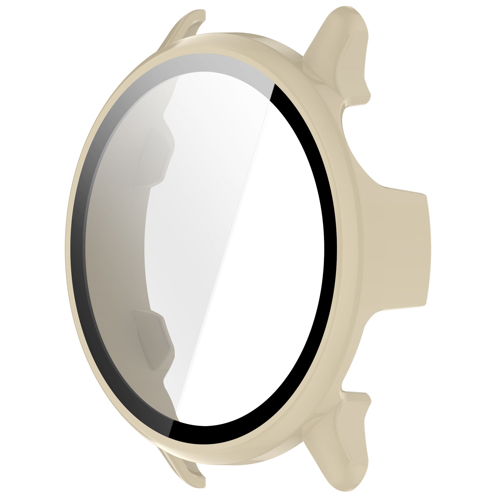 Funda rígida con vidrio Garmin Vivoactive 6 (beige)