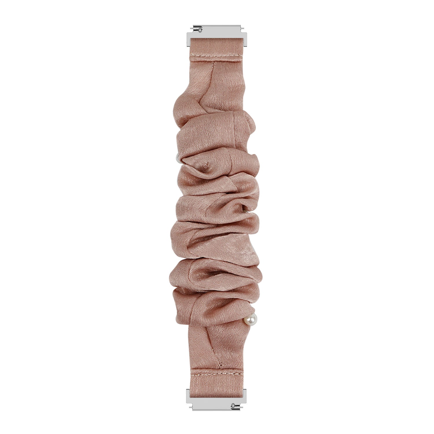 Samsung Galaxy Watch 5 Pro Scrunchie Strap (Beige with Pearls)