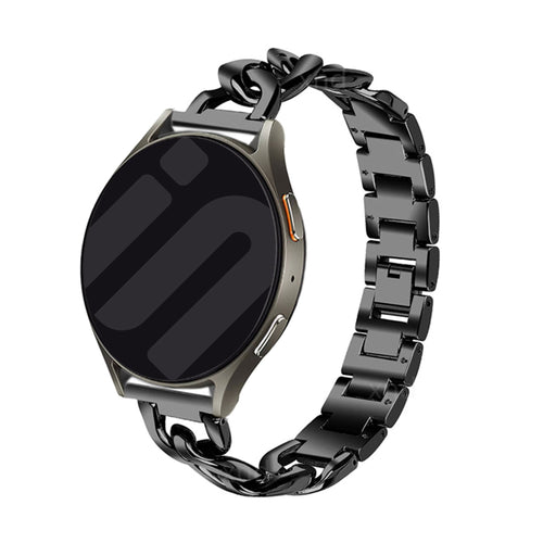 Correa cadena de acero Samsung Galaxy Watch 6 - 40mm (negra)