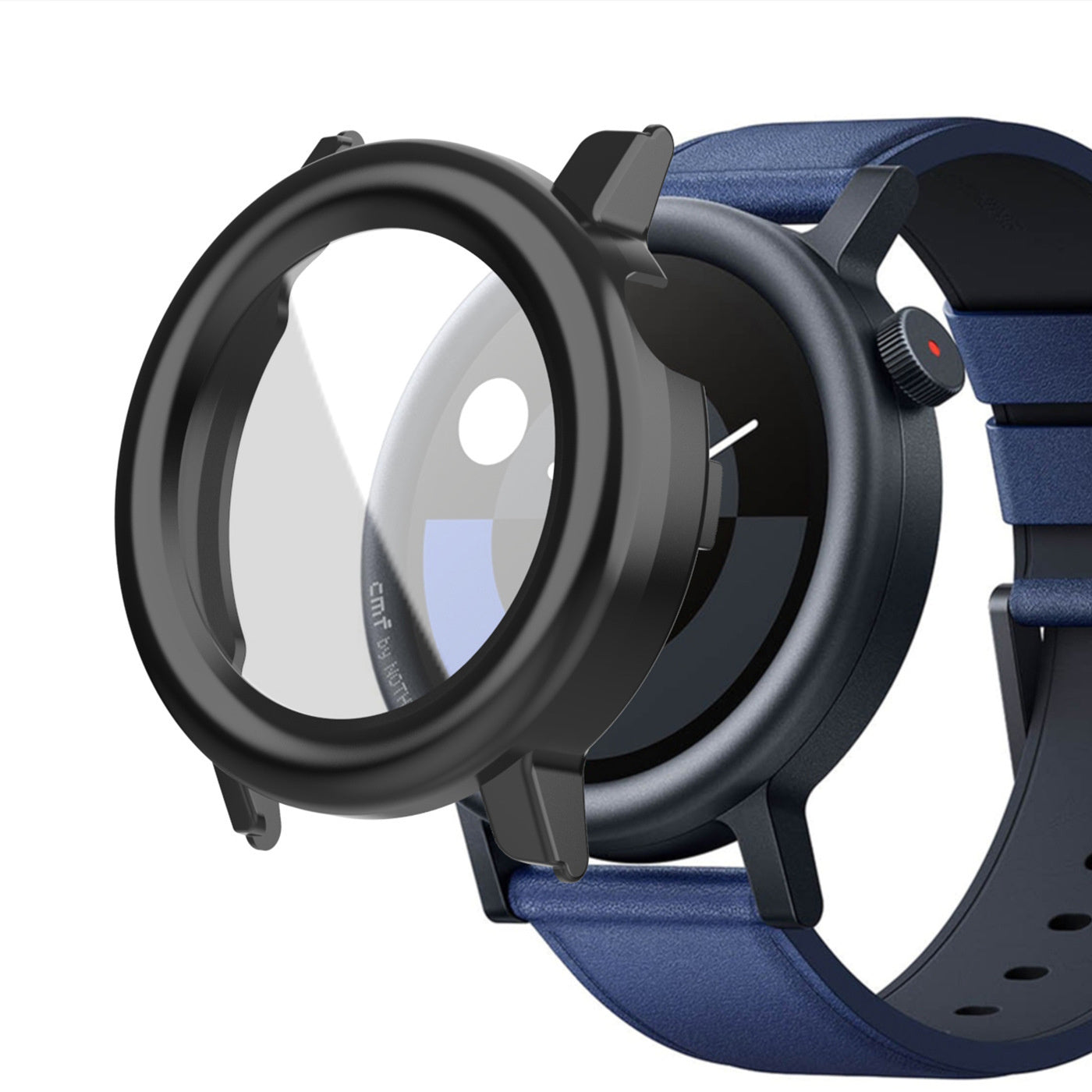 Funda resistente con vidrio CMF Watch Pro 2 (negro)