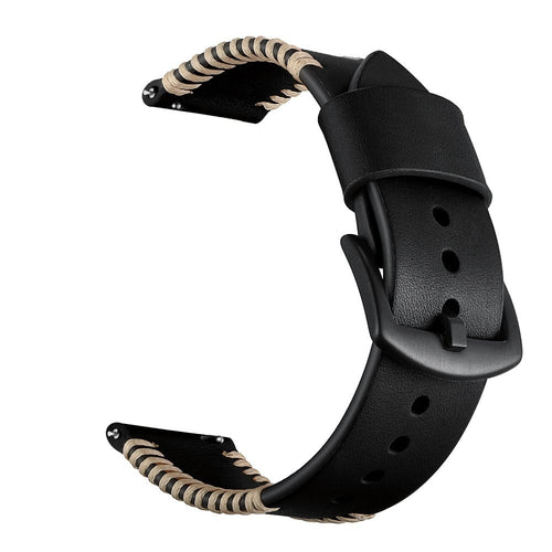 Correa cuero cosida CMF Watch Pro 3 (negro)